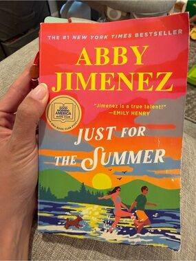 Abby Jimenez "Just for the Summer" Paperback - Bright Sunset Cover